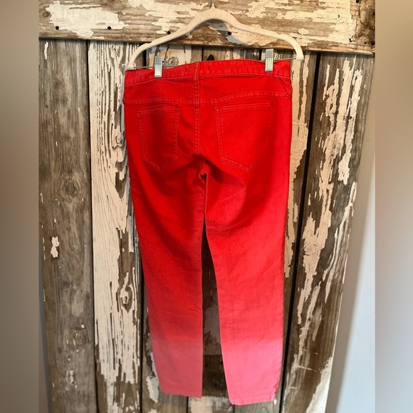 Free People Red fire ombré pants denim size 28 - Picture 3 of 4